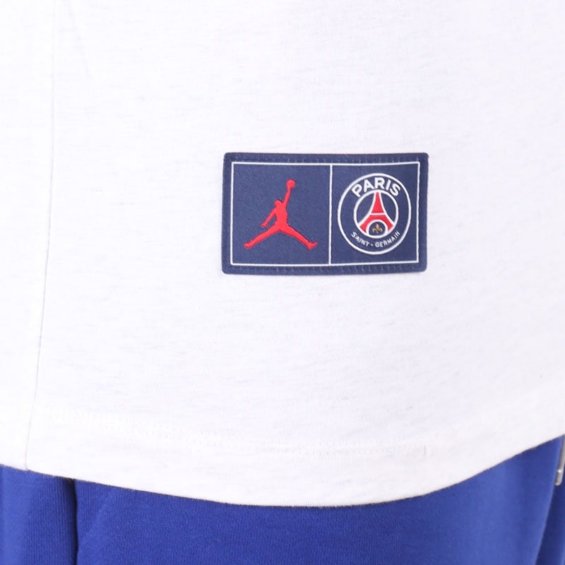 мужская серая футболка Jordan Paris Saint-Germain Wordmark Tee DB6510-051 - цена, описание, фото 3